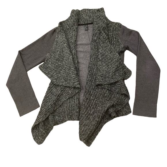 Prana Gray Open Front Cardigan Sweater - Picture 3 of 7